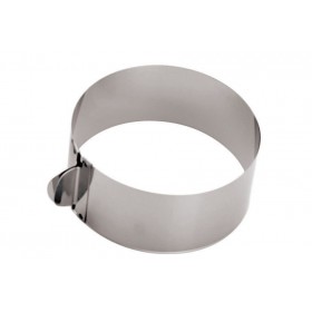 Cercle extensible en inox - hauteur 7 cm - diamètre 16 à 30 cm