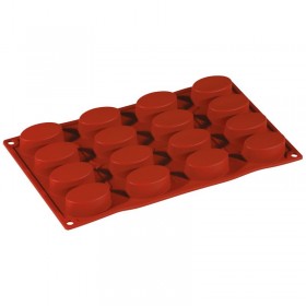 Flexible silicone mold - 16 ovals