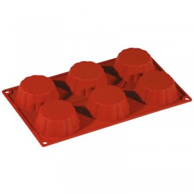 Flexible silicone mold - 6 brioches