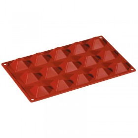Flexible silicone mold - 15 pyramids