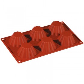 Flexible silicone mold - 6 canelés