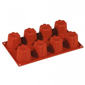 Flexible silicone mold - 8 canelés