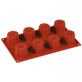 Flexible silicone mold - 8 bavarois