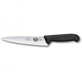 Chef knife with 19 cm /7.5 in blade and black fibrox handle