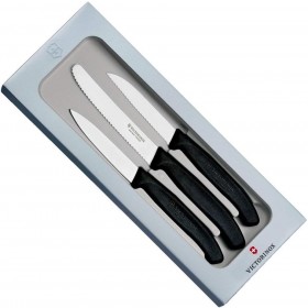 Paring knives with black synthetic handle - Set of 3 