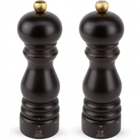 Black chocolate u'Select duo salt & pepper mills 18cm/7" - beech wood