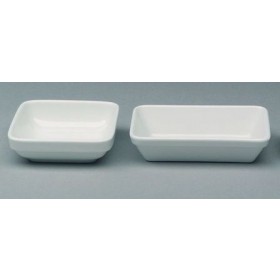 Stackable square porcelain bowl 4 in / 11 cm white