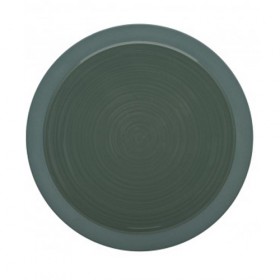Sandstone round plate 6" / 14cm dark grey - singly sold