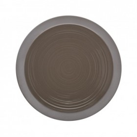 Sandstone round flat plate 9" / 23cm basalt - singly sold