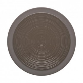 Sandstone round flat plate 11,4" / 29cm basalt - singly sold