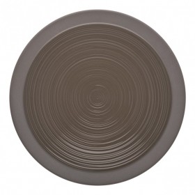 Sandstone round plate 6" / 14cm dark grey - singly sold