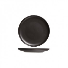 Round flat plate 7 in / 19 cm black - Sold individually