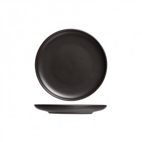 Round flat plate 10" / 26.5cm black - Singly sold
