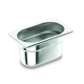 Stainless steel gastronorm container GN 1/3 17.6x 32.5 x 6.5cm/6.6" x 12.6" x 2.4"