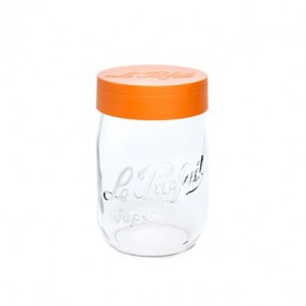 Glass screw top jar 34oz / 1L with 4" / 100mm lid