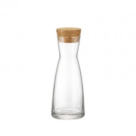 Transparent glass carafe with cork cap 8 oz / 25 cl