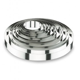 Cake / mousse ring 18/10 stainless steel - height 4,5 cm - diameter 6 cm