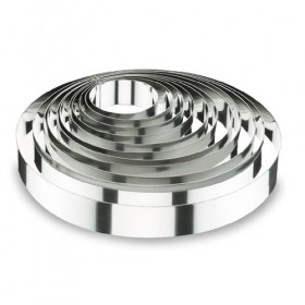 Cake / vacherin ring 18/10 stainless steel - height 6 cm - diameter 14 cm