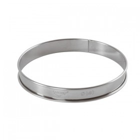 Cake / tart ring stainless steel - height 2 cm - diameter 14 cm