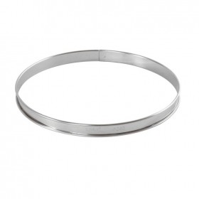 Cake / tart ring stainless steel - height 2 cm - diameter 24 cm