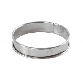 Cake / tart ring stainless steel - height 2 cm - diameter 9 cm