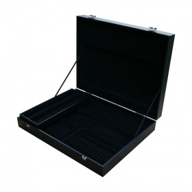 Black wooden case for 48 or 51 piece cutlery set - Thick handles