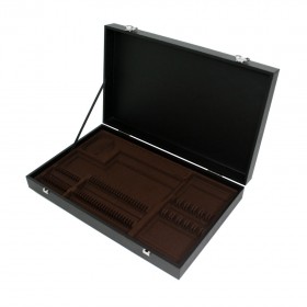Black wooden case for 48 or 50 piece cutlery set
