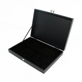Black wooden case for 18 or 24 piece cutlery set