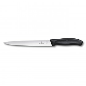 Filleting knife 8" blade with black synthetic handle