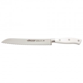 Bread knife - 20cm blade Nitrum stainless steel - white handle