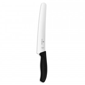 Bread and pastry knives 8.7" / 22cm blade black TPE handle