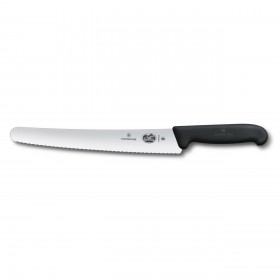 Fibrox Pastry knife 26 cm / 10 in serrated blade with black synthetic handle