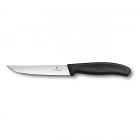 Steak Knife with 12cm / 5" smooth blade and synthetic black handle