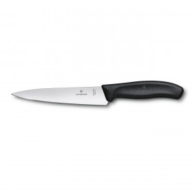 Carving knife 6" blade with black synthetic handle