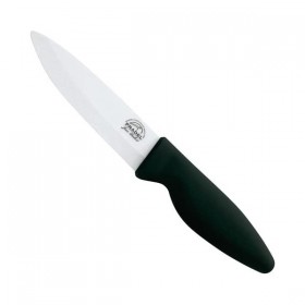 Kitchen knife ceramic blade 6" / 15cm black soft handle