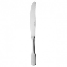 Flat handle table knife serrated blade - 3 mm thick 18/0 stainless steel - Set of 6