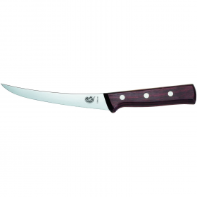 Boning knife 6" / 15cm inox curved blade - rosewood brown handle