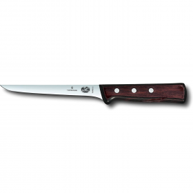 Boning knife 6" / 15cm inox cambered blade - rosewood brown handle