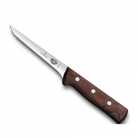 Boning knife 4.7" / 12cm inox narrow blade - rosewood brown handle