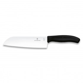 Santoku knife 7" blade with black synthetic handle