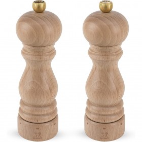u'Select duo salt & pepper mills 18cm/7" - beech wood