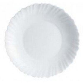 Round plate white 9 in / 23 cm - set of 6