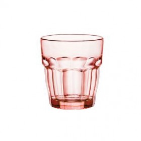 Tinged peach/orange old fashioned glass - 27cl - Sold by 6