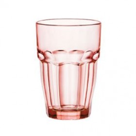 Tinged peach/orange highball glass - 37cl / 12.5oz - Set of 6