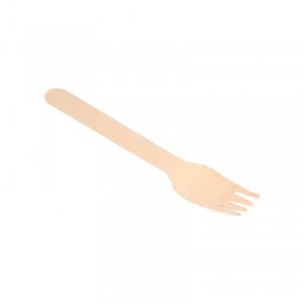 Ecological wooden fork 6.3" / 16cm - Set of 100