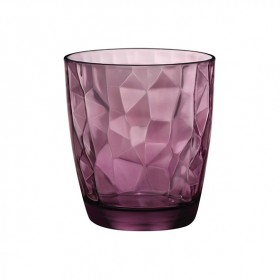 Glass tumbler 13oz / 39cl purple - Set of 6