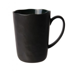 Mug black and green 13oz / 39cl - Set of 6