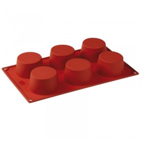 Flexible silicone mold - 6 muffins