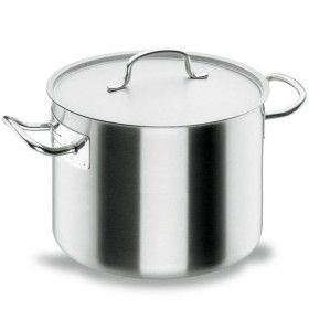 Short stock pot Ø 20 cm with lid - induction stainless steel 18/10