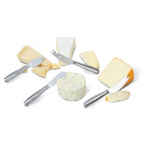 Set of 4 stainless steel cheese knives